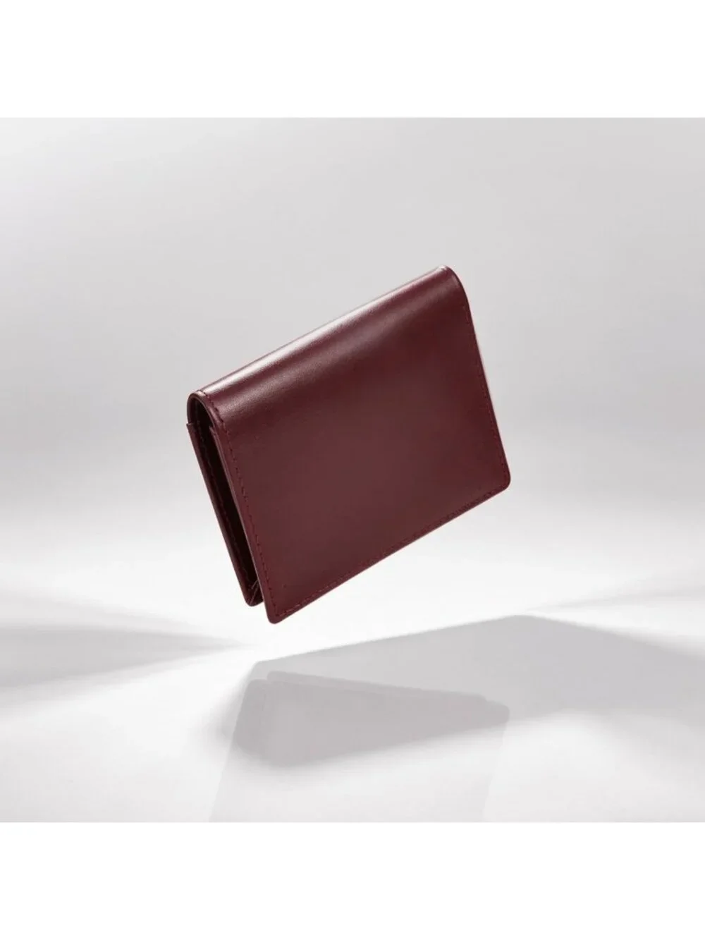RFID Blocking Genuine Leather Bifold Wallet for Men with 2 ID Windows - Red
